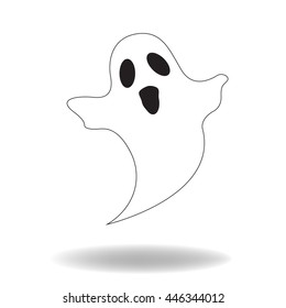 Ghost isolated on white background