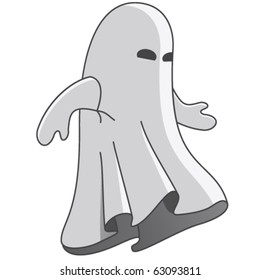 ghost isolated on white - vector illustration