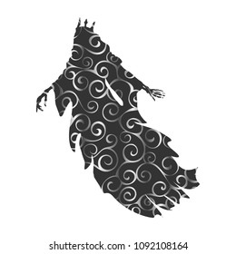 Ghost King pattern silhouette scary monster fantasy