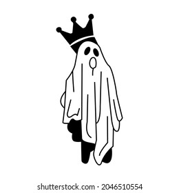 Ghost King Streetwear and Edgy Logos, in Black and White New Style, Commercial Use