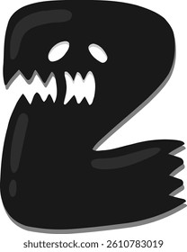 Ghost Letter Vector Element Alphabet Z