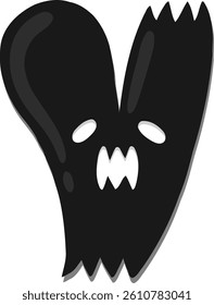 Ghost Letter Vector Element Alphabet V