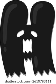 Ghost Letter Vector Element Alphabet H