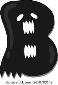 Ghost Letter Vector Element Alphabet B