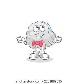 the ghost lie like Pinocchio character. cartoon mascot vector