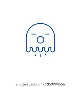 Ghost line icon concept. Ghost flat  vector symbol, sign, outline illustration.