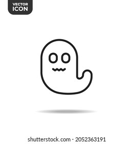 ghost line icon. high quality icons suitable for Halloween graphic assets, web designs, apps, software, print media, etc. EPS 10 vector icon on a white background.