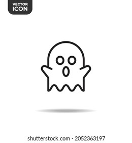 ghost line icon. high quality icons suitable for Halloween graphic assets, web designs, apps, software, print media, etc. EPS 10 vector icon on a white background.