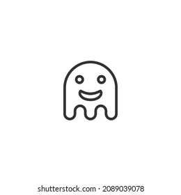 ghost line icon, outline vector sign, pixel perfect icon