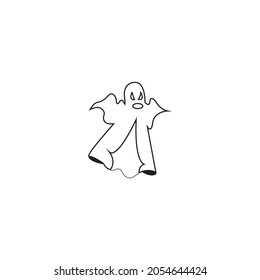 Ghost line icon vector illustration symbol design.