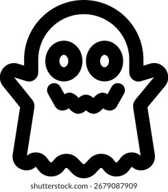 Diseño de icono de estilo de línea fantasma