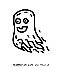 ghost line vector doodle simple icon design