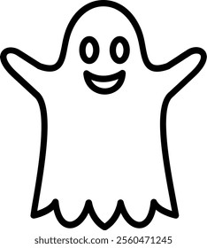 Ghost Line Vector Icon Design