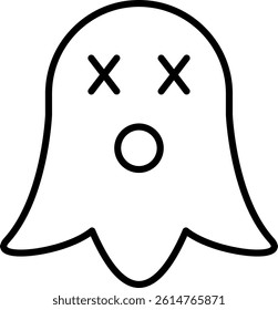 Ghost Line Vector Icon Design