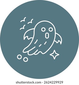 Diseño de icono de Vector de línea fantasma