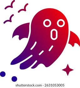 Design de ícone de vetor de linha fantasma