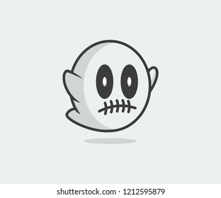 ghost logo awesome design vector
