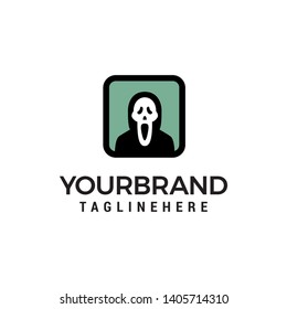 ghost logo design concept template vector
