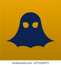 Ghost logo design. Ghost silhouette logo design concept