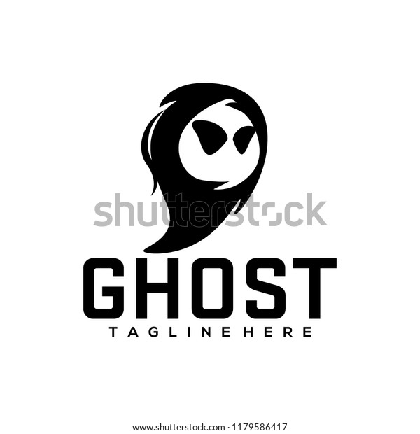 Ghost Logo Design Template Stock Vector (Royalty Free) 1179586417