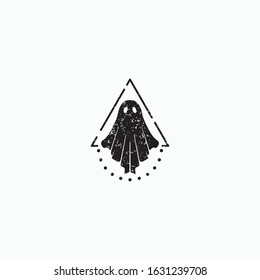 Ghost logo design template vector illustration