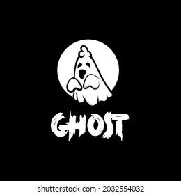 Ghost Logo Design vector illustration