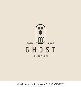 Ghost logo design vector template