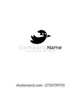Logotipo fantasma volando a alta velocidad y mirada aterradora, iconos de aspecto simple