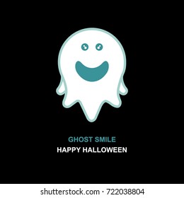 Ghost logo. Halloween design theme.