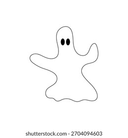 ghost logo icon illustration flat