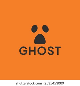 Ghost logo, icon. Ghost isolated on white background. Vector illustration