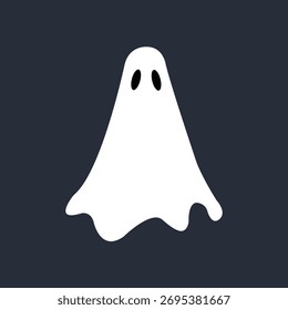 Geisterlogo, Symbol. Geist einzeln auf weißem Hintergrund.