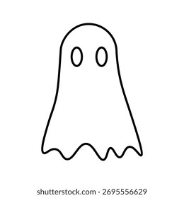 Logotipo fantasma, icono. Fantasma aislado en el fondo blanco. Ilustración vectorial 