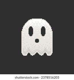 Ghost Logo Icon in Pixel Art