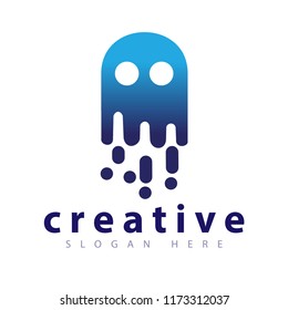 Ghost logo icon vector template
