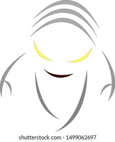ghost logo on a white background object for design halloween concept