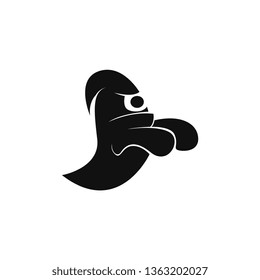Ghost logo template vector. Ghost silhouette logo template vector