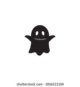 
ghost logo vector template illustration design