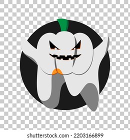 ghost look halloween pumpkin vector