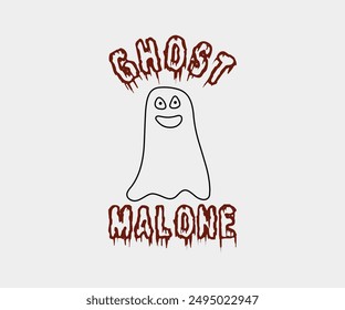 Ghost Malone, Halloween, Ghost, Spooky Season, witch, Halloween Funny, t shirt