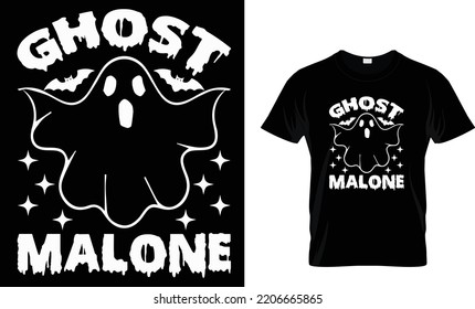 ghost Malone Halloween t shirt design template