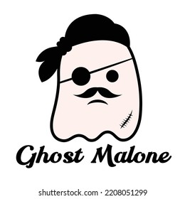 ghost malone pirate,cute boo, Halloween funny