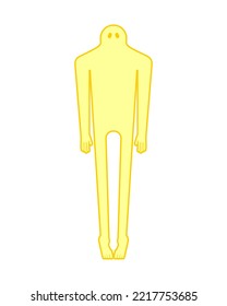 Ghost Man Isolated. Human Phantom. Spook Vector Illustration