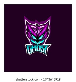 ghost mascot game logo concept