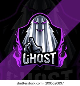 Ghost mascot logo esport template design