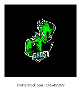 ghost mascot logo team concept