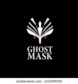 ghost mask logo for games team sign, adventure or travel company and t-shirt design