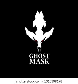 ghost mask logo for games team sign, adventure or travel company and t-shirt design