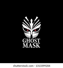 ghost mask logo for games team sign, adventure or travel company and t-shirt design