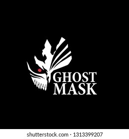 ghost mask logo for games team sign, adventure or travel company and t-shirt design